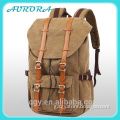 Custom Mens hiking travelling waxed canvas backpack for men